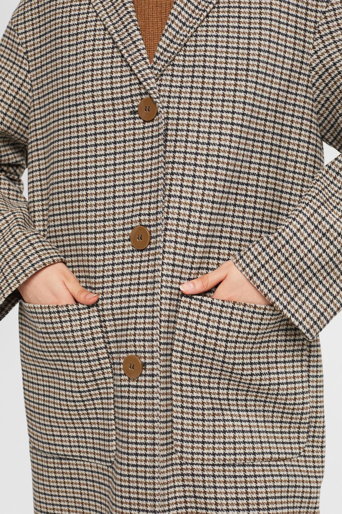 esprit houndstooth coat