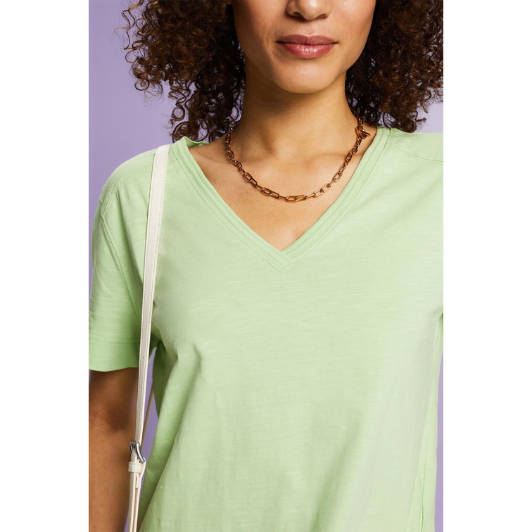 t-shirt femme  ESPRIT f_slub v tee