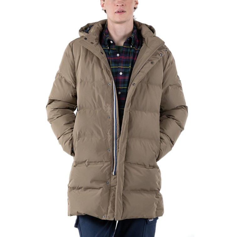 cazadora homme  ganso manteau largo plumas beige