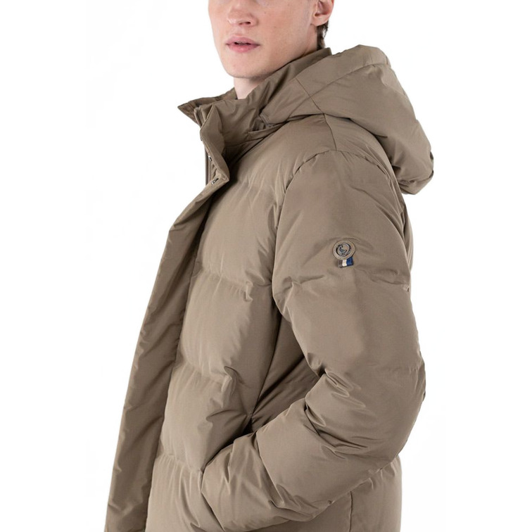 cazadora homme  ganso manteau largo plumas beige