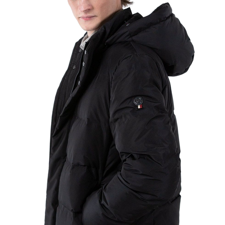 cazadora homme  ganso manteau largo plumas negro