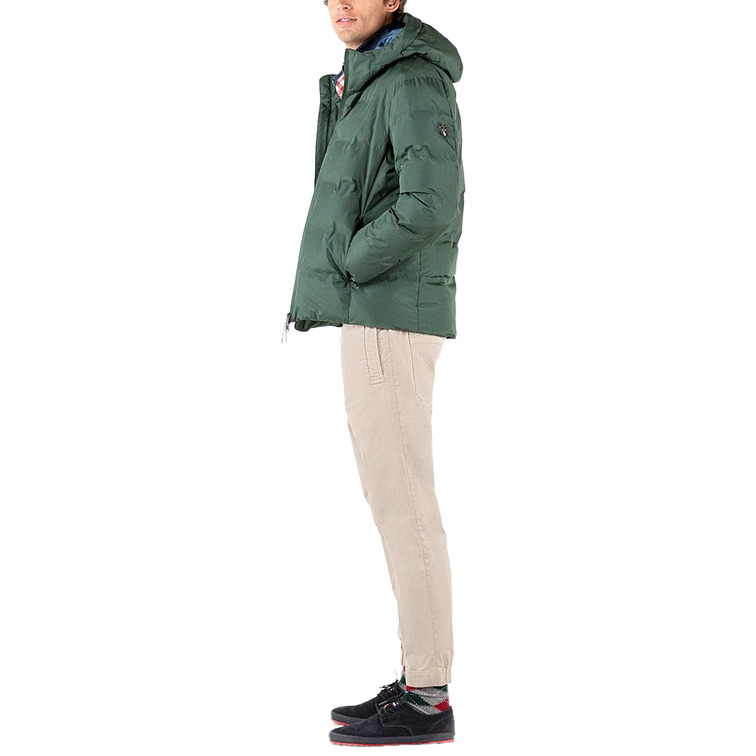 cazadora homme  ganso manteau corto plumas verde