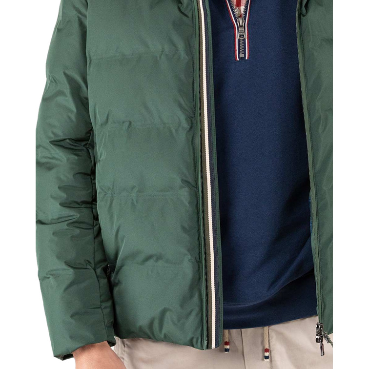 cazadora homme  ganso manteau corto plumas verde