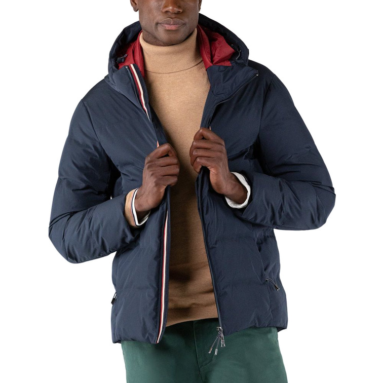 cazadora homme  ganso manteau corto plumas marino