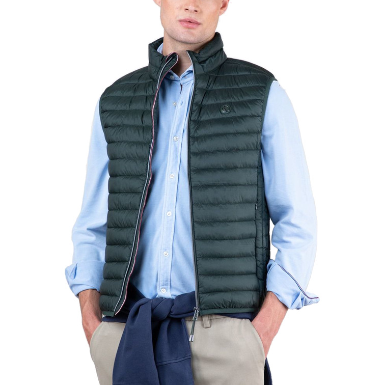 cazadora homme  ganso veste acolchado básico verde