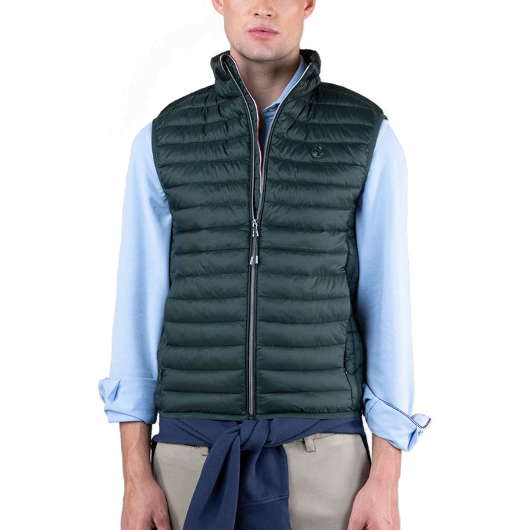 cazadora homme  ganso veste acolchado básico verde