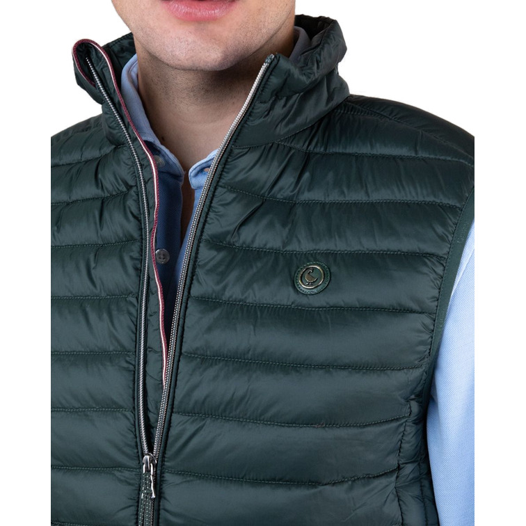 cazadora homme  ganso veste acolchado básico verde