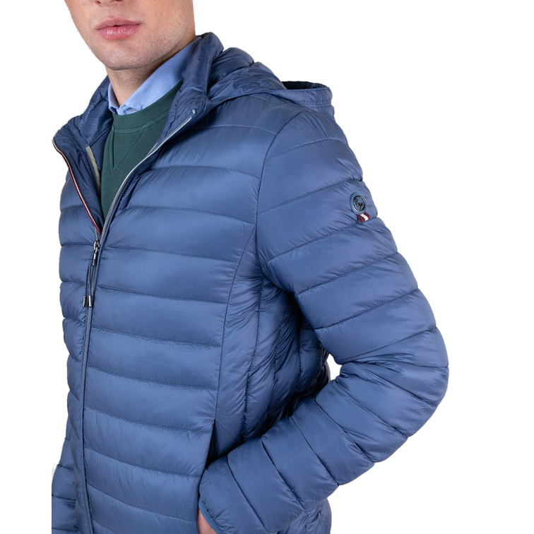 cazadora homme  ganso blouson acolchada básica azul