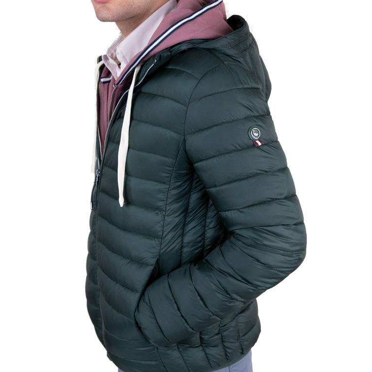 cazadora homme  ganso blouson acolchada básica verd