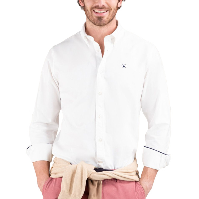 chemise homme  el ganso chemise algodón garment dyed bl