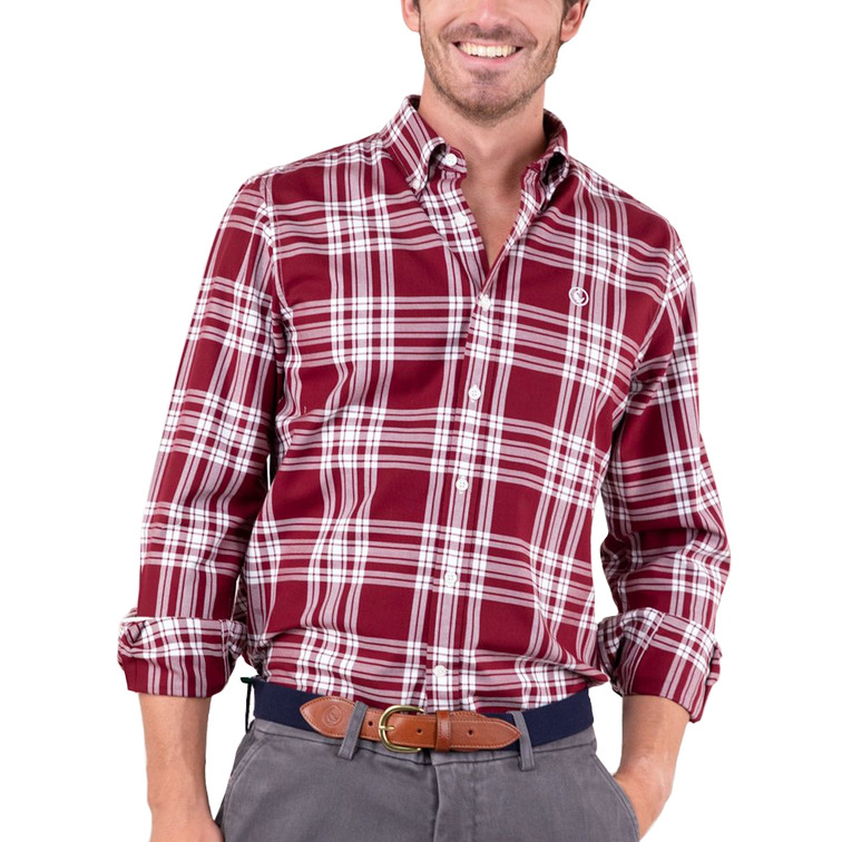 chemise homme  el ganso chemise tartán rojo