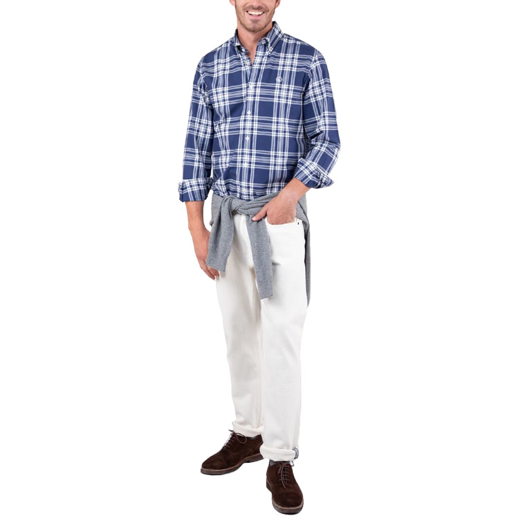 chemise homme  el ganso chemise tartán marino