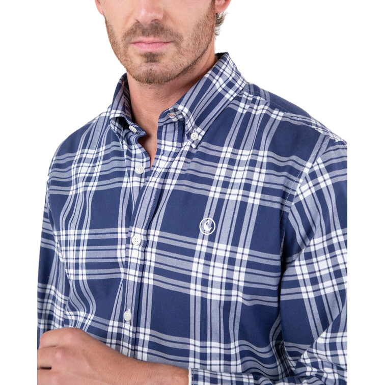 chemise homme  el ganso chemise tartán marino