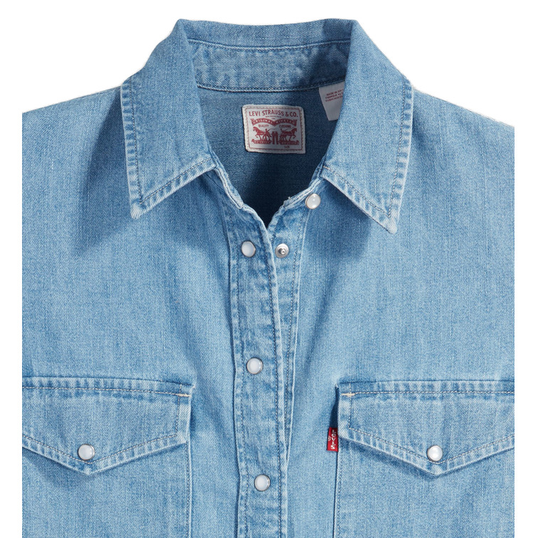 chemise femme  levi's iconic western light indigo -