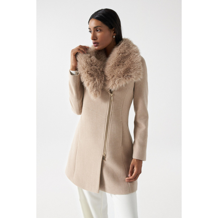 manteau femme  salsa the reimagined wool coat with