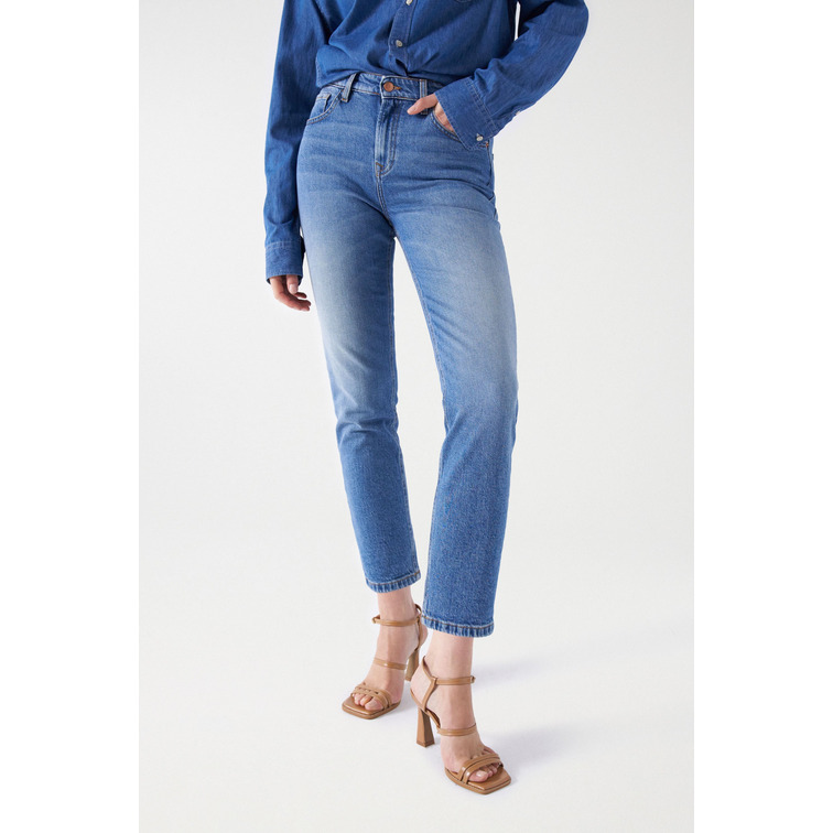 jeans femme  salsa true cropped slim