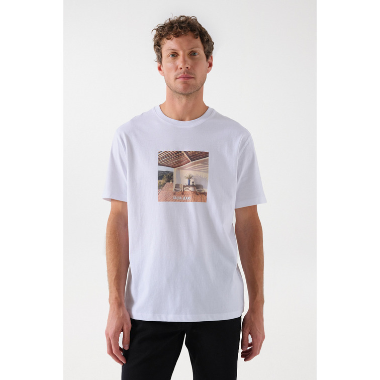 t-shirt homme  salsa t-shirt with photographic prin