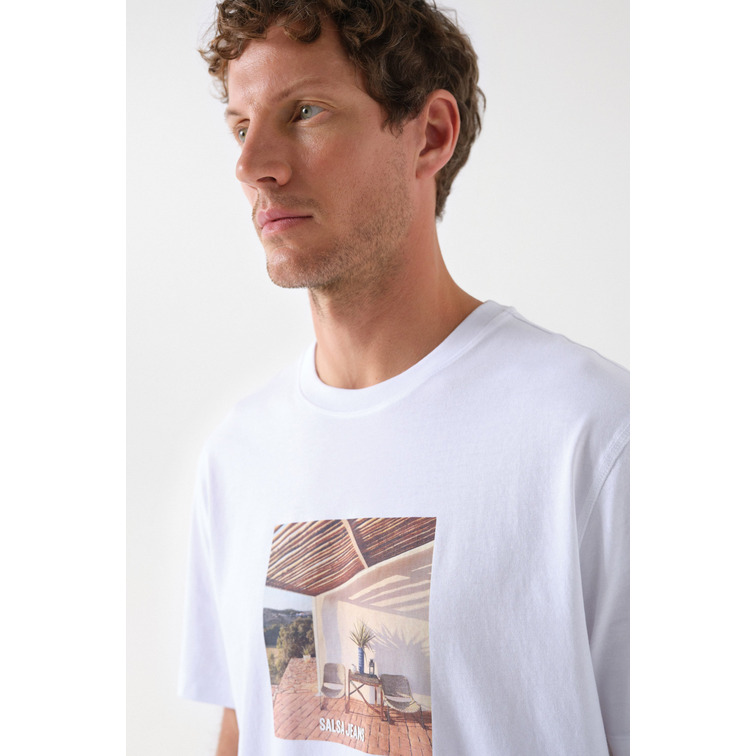 t-shirt homme  salsa t-shirt with photographic prin