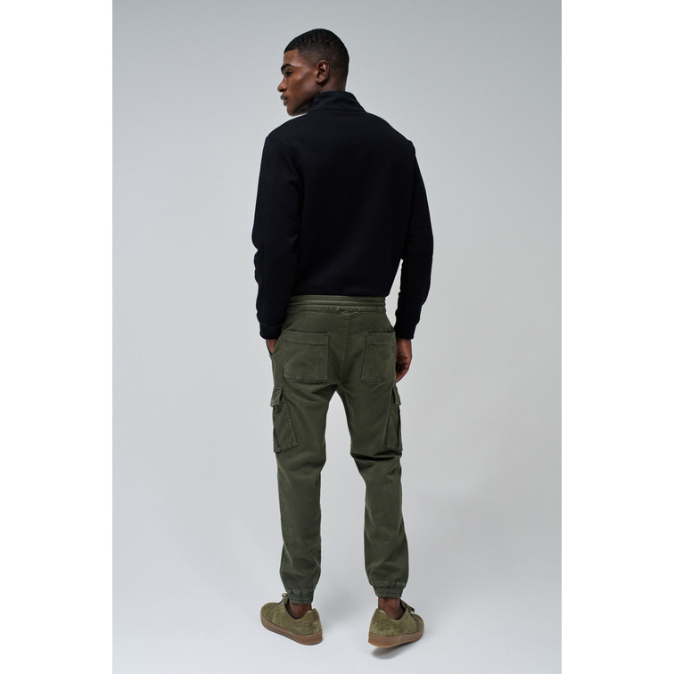 jeans homme  salsa cargo jogger s-activ khaki