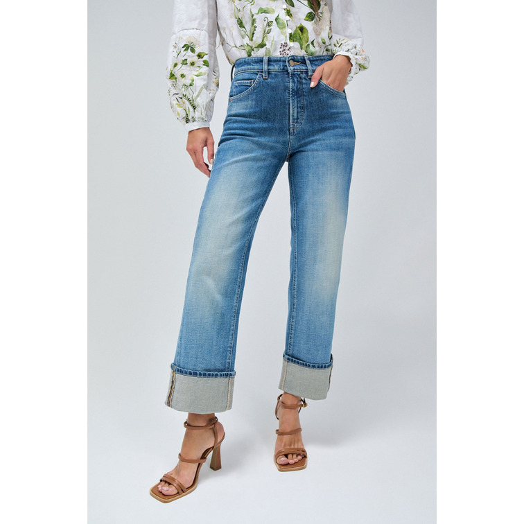 jeans femme  salsa faith greencast with cuff