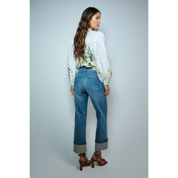 jeans femme  salsa faith greencast with cuff