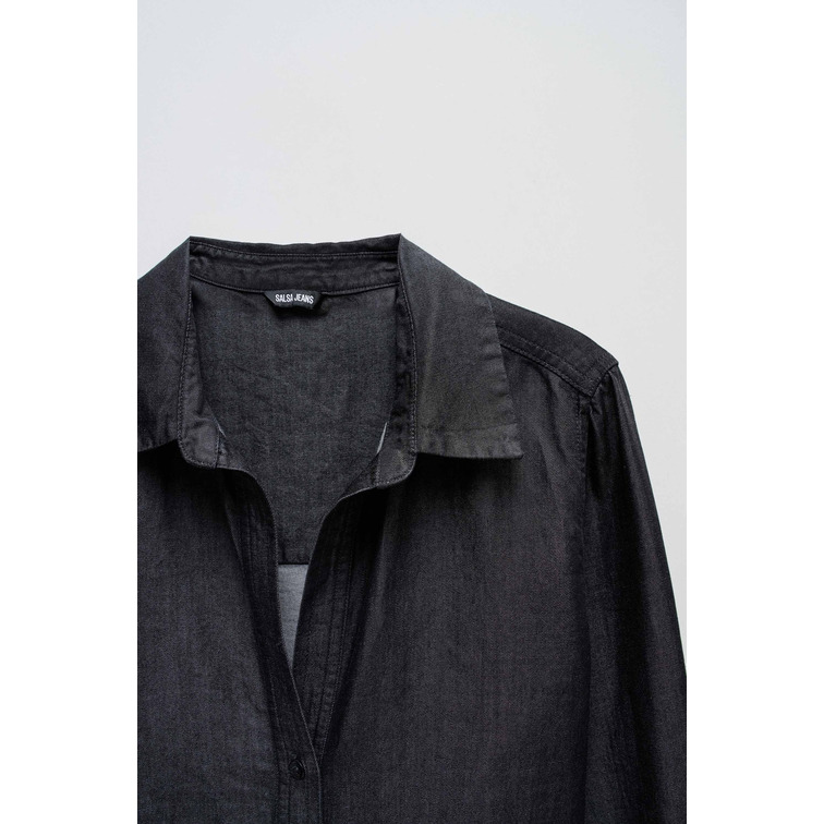 chemise femme  salsa denim black shirt