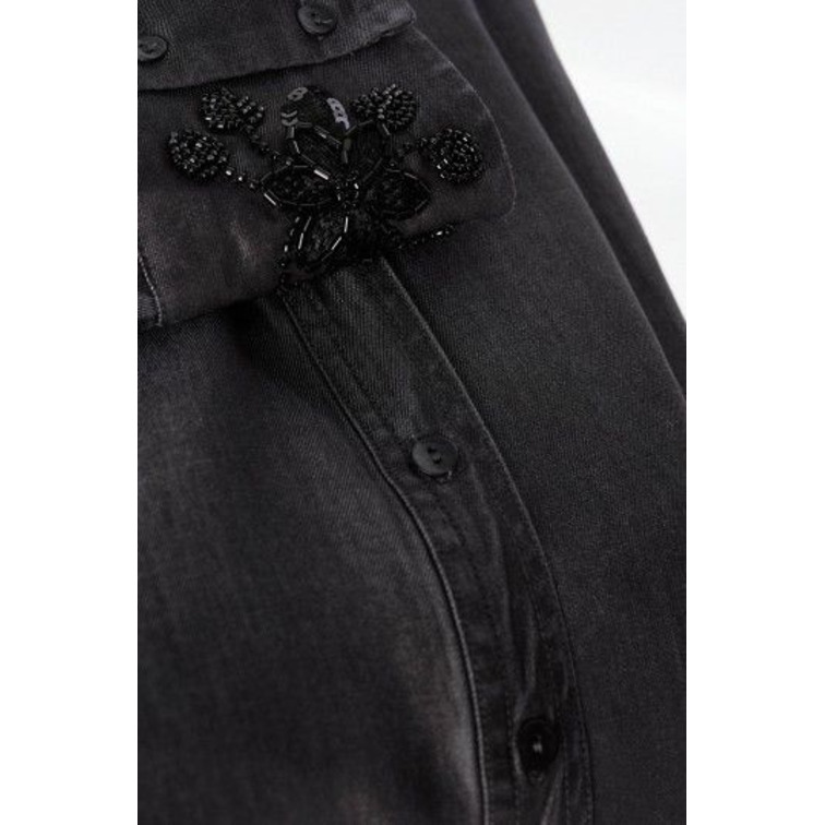 chemise femme  salsa denim black shirt