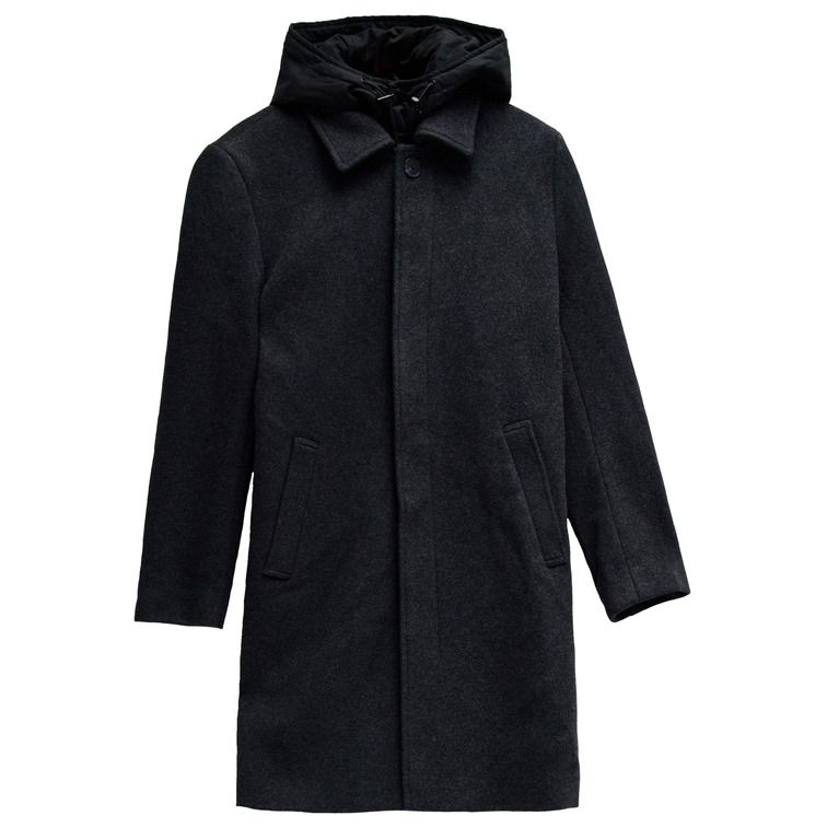 cazadora homme  salsa jeans wool coat with hood