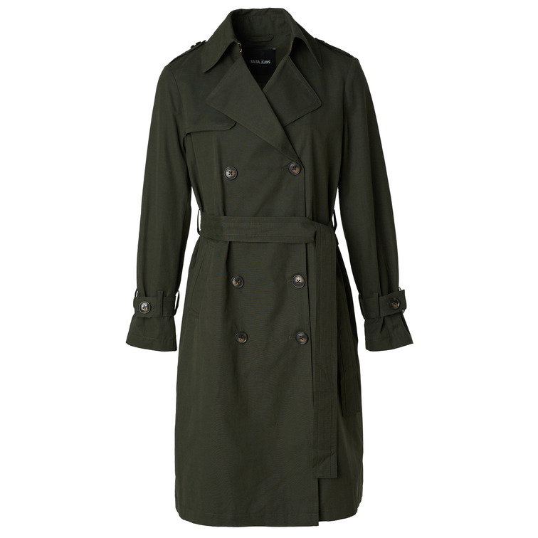 manteau femme  salsa classic long trench coat