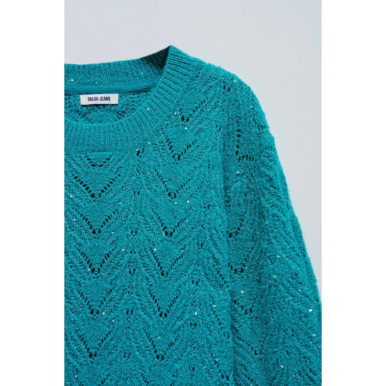 maillot femme  salsa sweater with textured knit eff