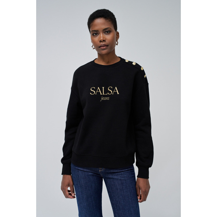 maillot femme  salsa branding sweater with shoulder