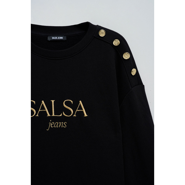 maillot femme  salsa branding sweater with shoulder