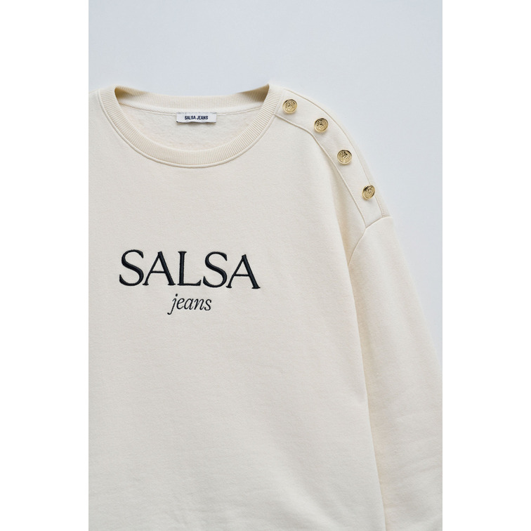 maillot femme  salsa branding sweater with shoulder