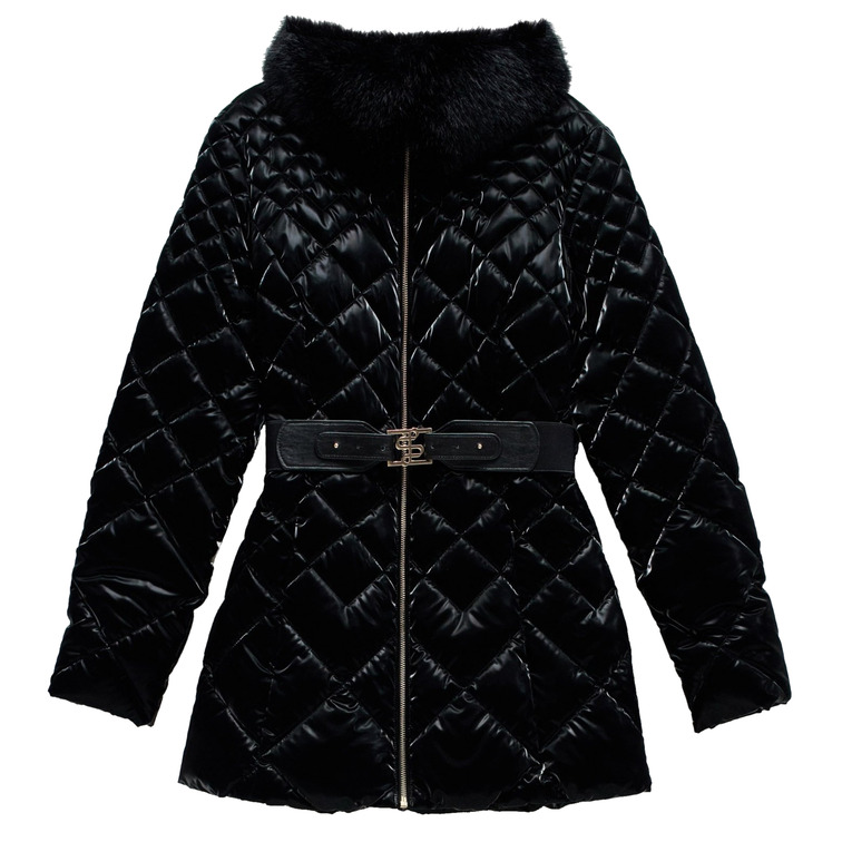 manteau femme  salsa velvet-effect puffer coat