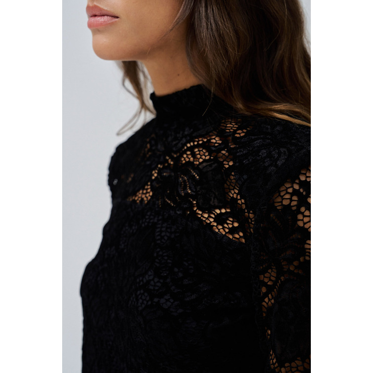 maillot femme  salsa lace sweater with mock neck