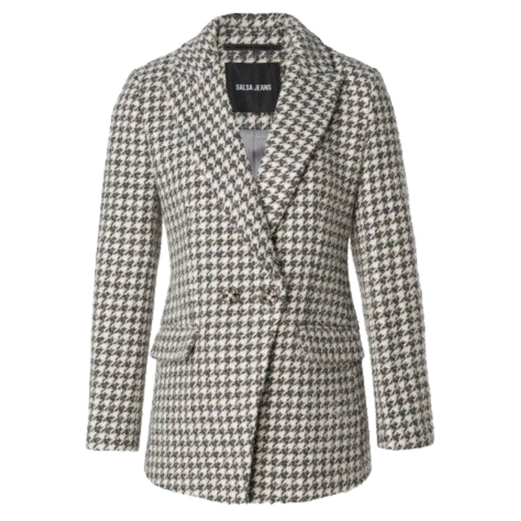 manteau femme  salsa checkered blazer