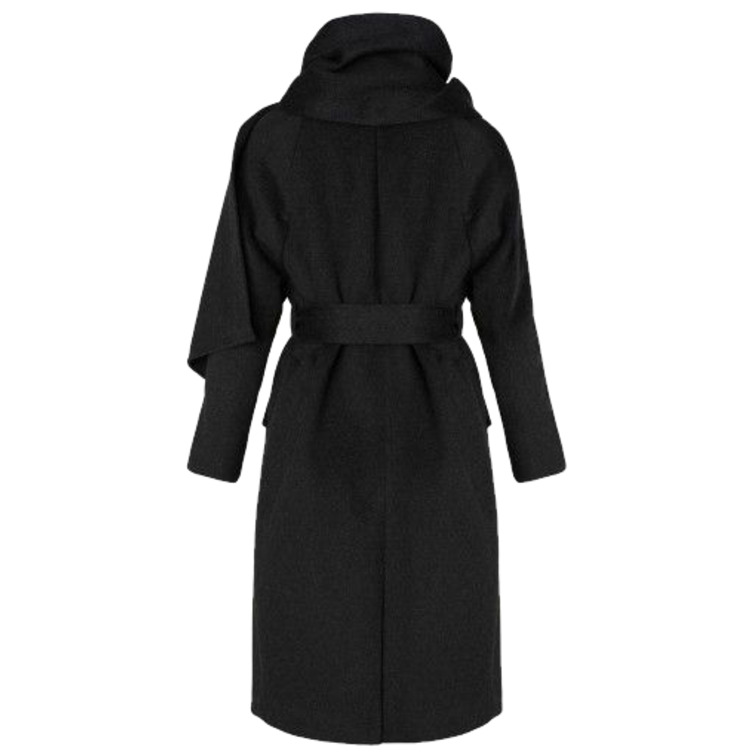 manteau femme  salsa scarf effect wool coat