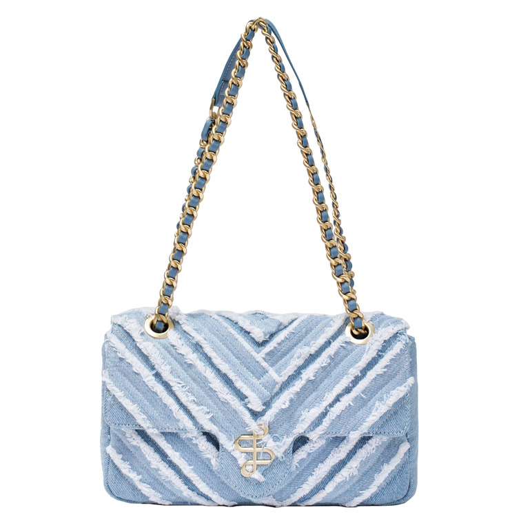 sac à main femme  salsa jeans denim fringes bag w/chain