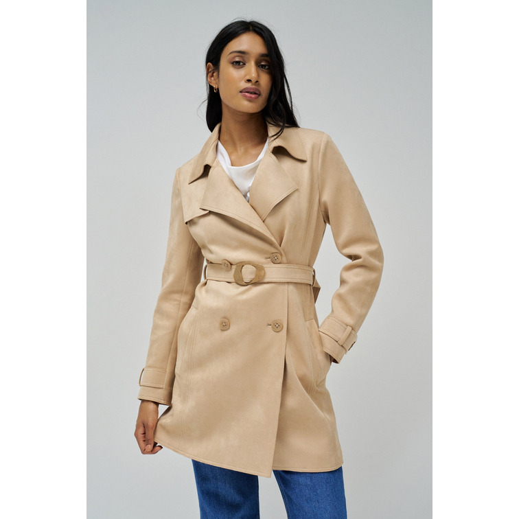 manteau femme  salsa jeans suede trench coat