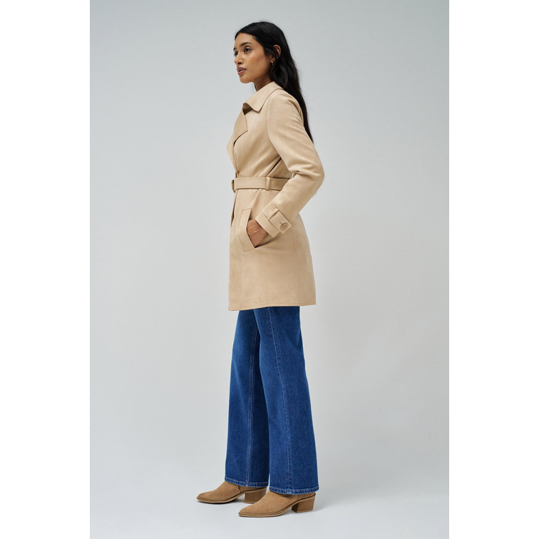 manteau femme  salsa jeans suede trench coat