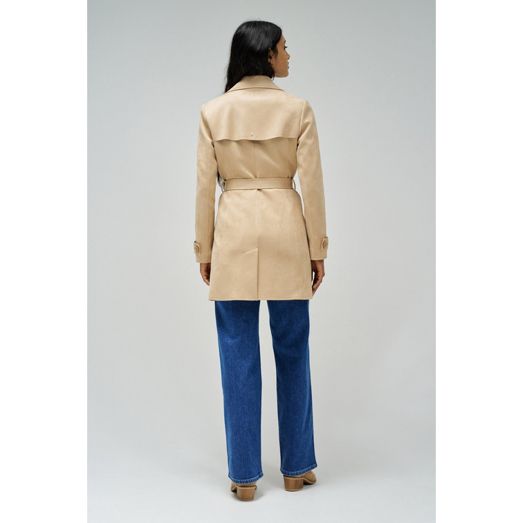 manteau femme  salsa jeans suede trench coat