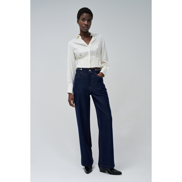 jeans femme  salsa jeans lightdenim pants with chain