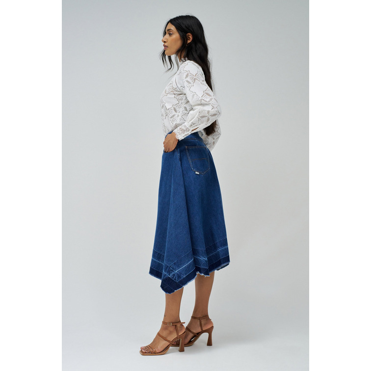 robe femme  salsa jeans true skirt detail on the hem