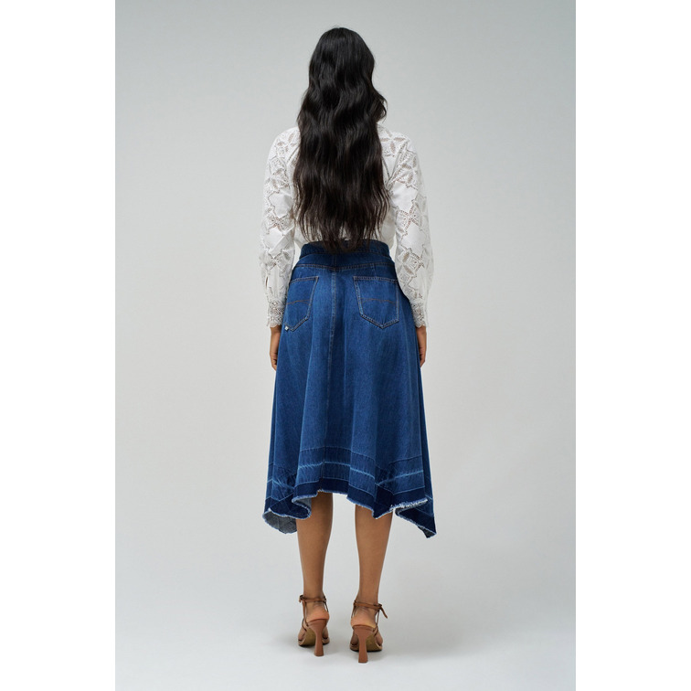 robe femme  salsa jeans true skirt detail on the hem