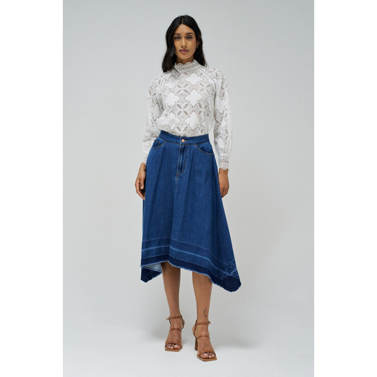 robe femme  salsa jeans true skirt detail on the hem