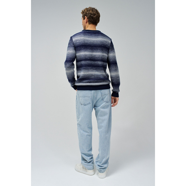 maillot homme  salsa jeans knit sweater melange effect