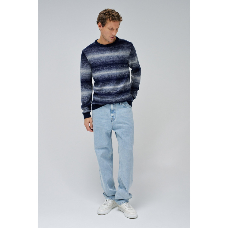 maillot homme  salsa jeans knit sweater melange effect