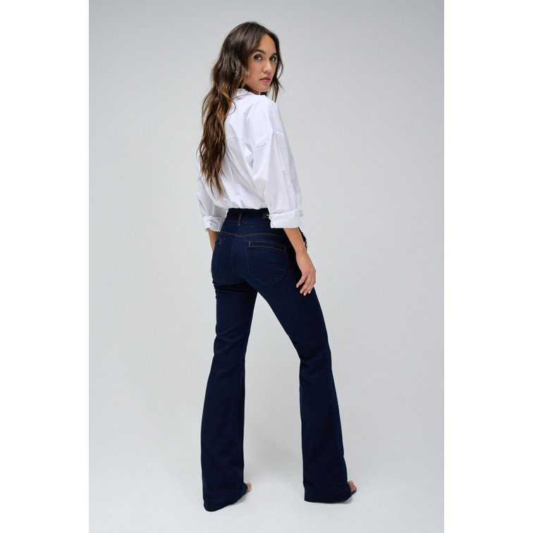 pantalon femme  salsa secret chino flare with detail