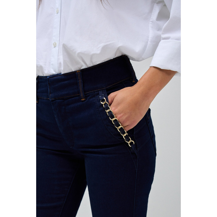 pantalon femme  salsa secret chino flare with detail