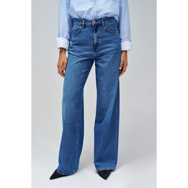 jeans femme  salsa jeans wide leg in denim